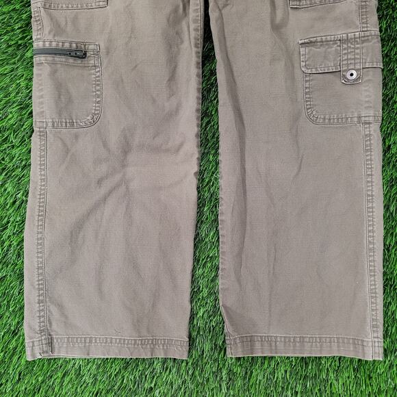 Columbia Utility Cargo Pants Womens 12 34x31 Faded Ripstop Baggy - Picture 3 of 16
